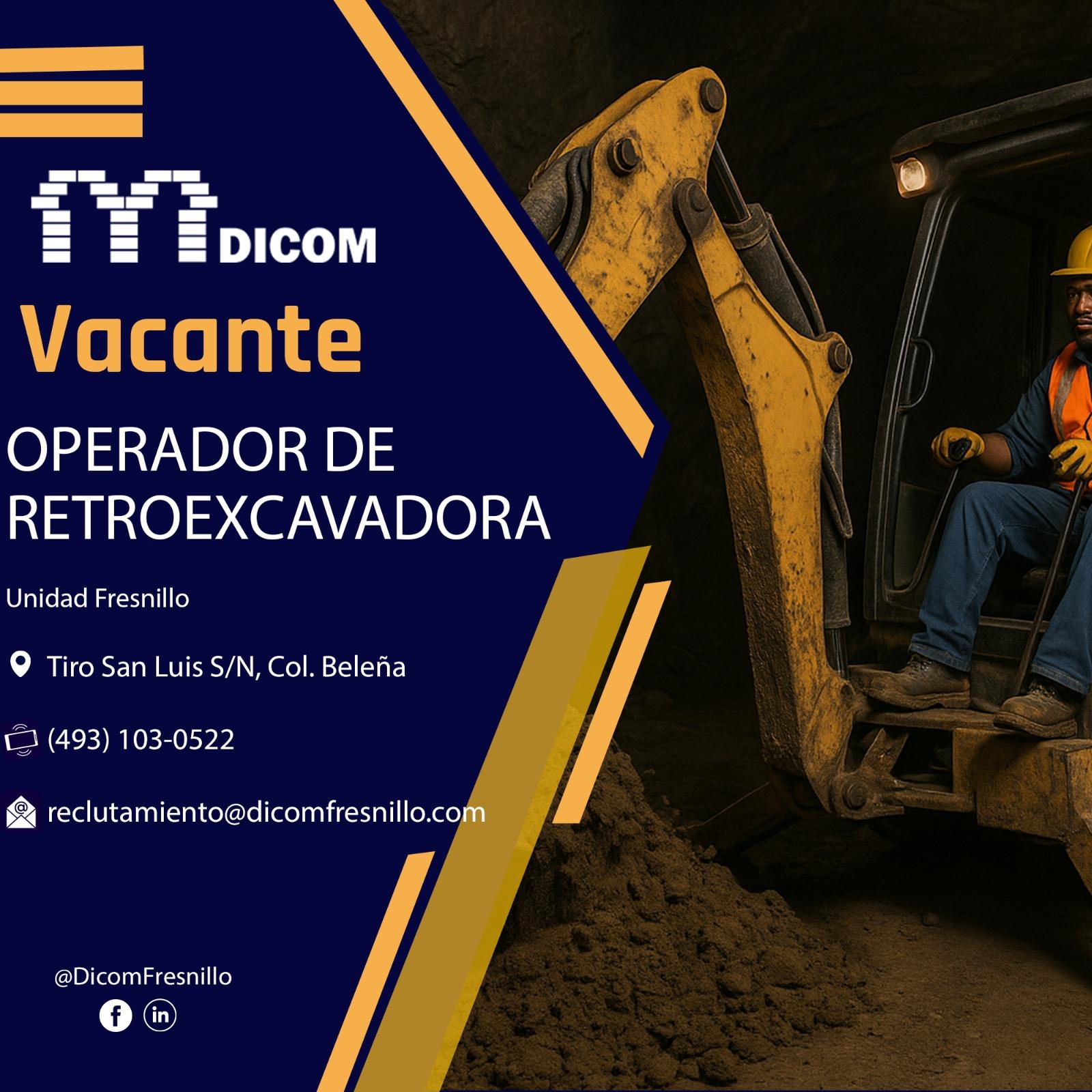 OPERADOR DE RETROEXCAVADORA