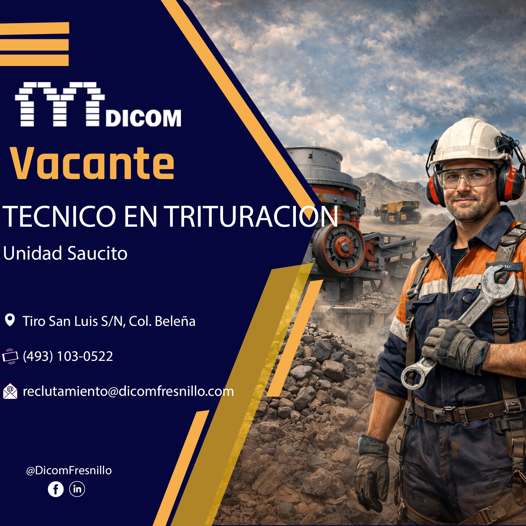 TECNICO EN NEQUIPOS DE TRITURACION